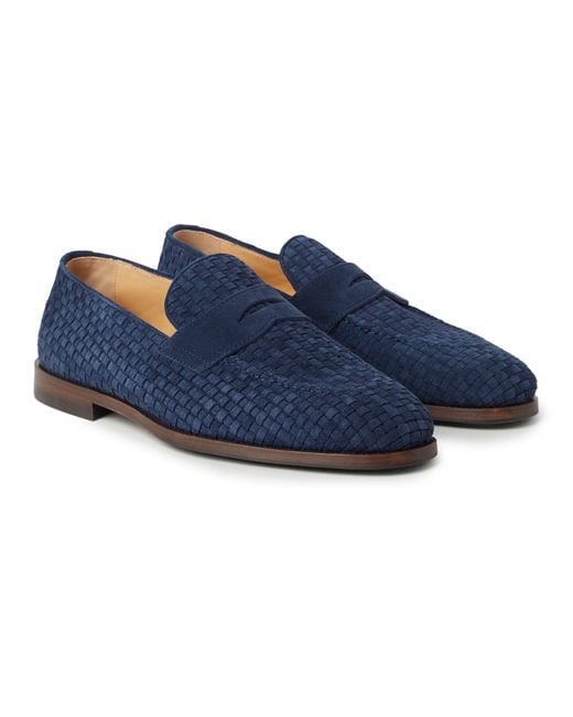 Brunello Cucinelli Blue Penny Loafers for men