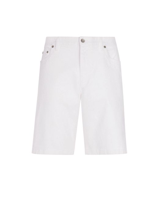 Dolce & Gabbana Stretch-Shorts aus Denim in White für Herren