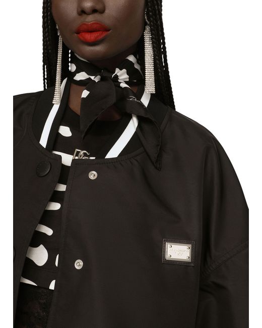 Foulard en sergé à imprimé zèbre (50 x 50) Dolce & Gabbana en coloris Black