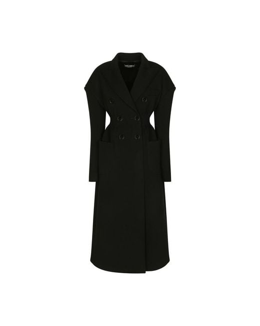 Dolce & Gabbana Black Double-breasted Pea Coat