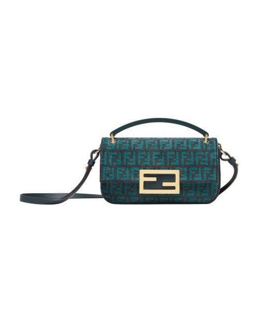 Fendi Blue Baguette Phone Pouch