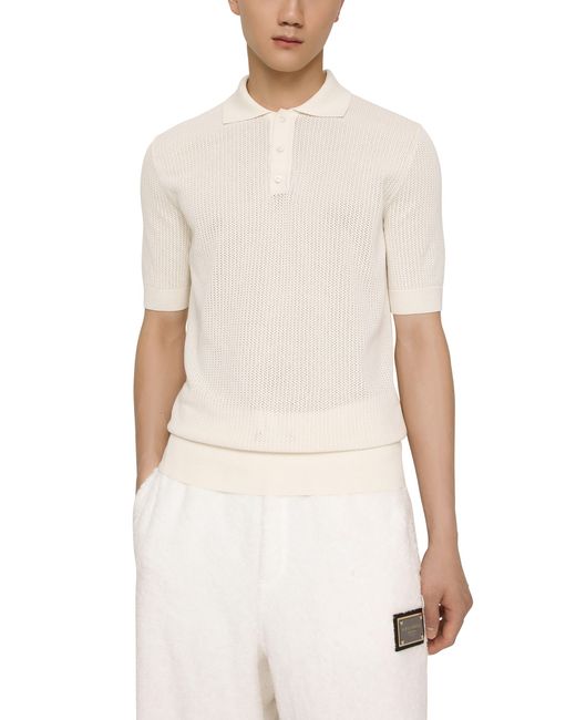 Polo en coton Dolce & Gabbana pour homme en coloris White
