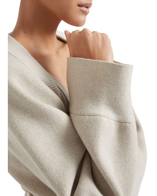 Brunello Cucinelli White Double Knit Shrug