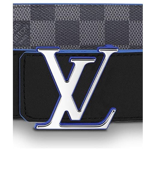 Louis Vuitton LV Initiales 40MM Reversible Belt Monogram Blue for Men