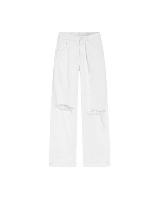 Closed White Edison Loose Fit Jeans