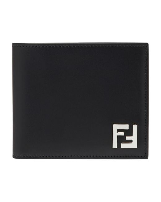 Fendi Black Ff Squared Bi-fold Wallet for men