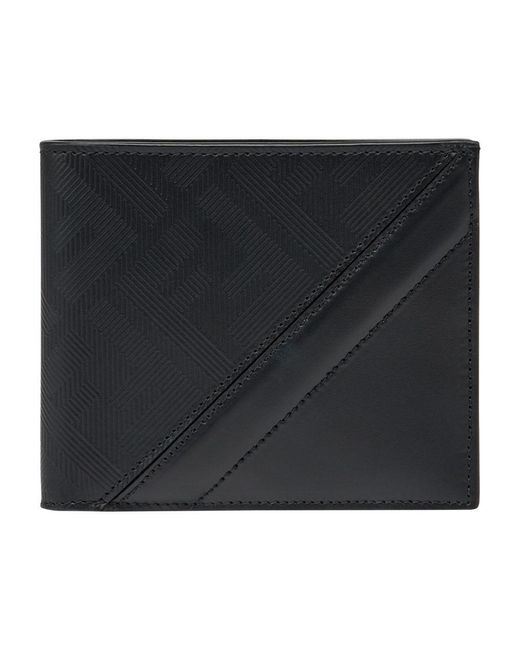 Fendi Black Shadow Diagonal Wallet for men