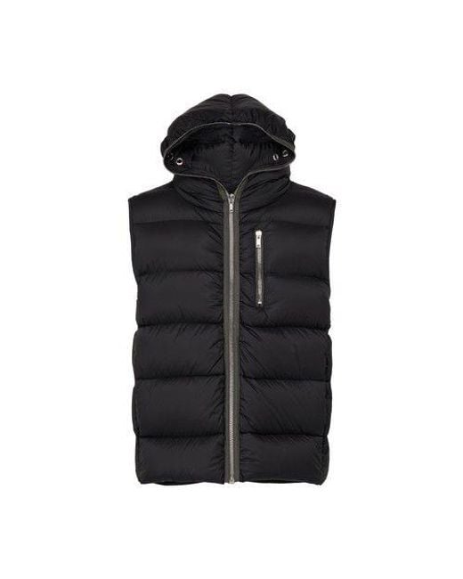 Rick Owens Black Gimp Puffer Jacket for men