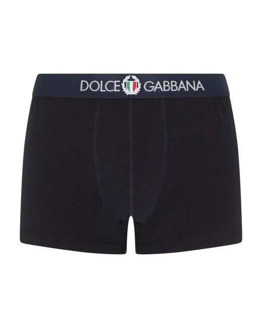 Dolce & Gabbana Blue Two-way-stretch Cotton Jersey Boxers for men