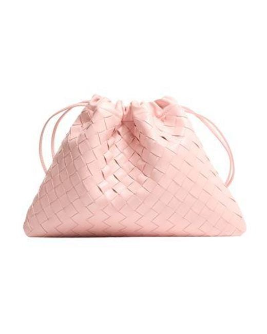 Bottega Veneta Pink Dustbag Aus Intrecciato Kalbsleder Mit Wandelbarem Riemen