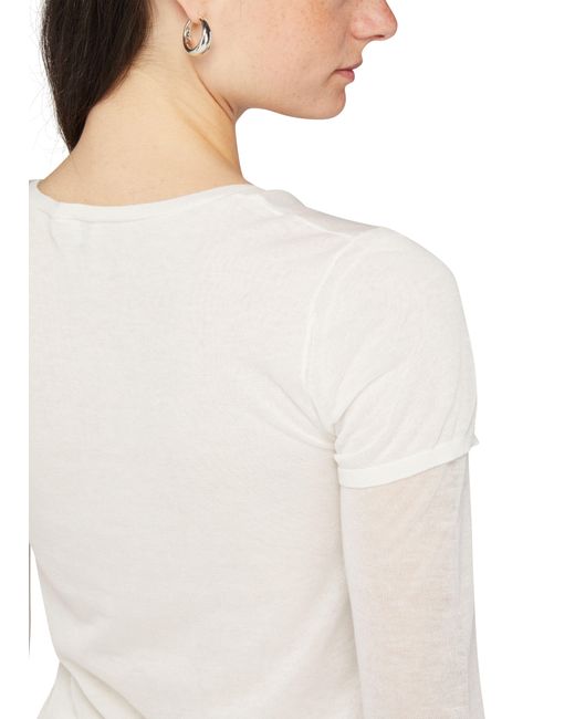 Totême  Gray Mehrlagiges T-Shirt aus Strick