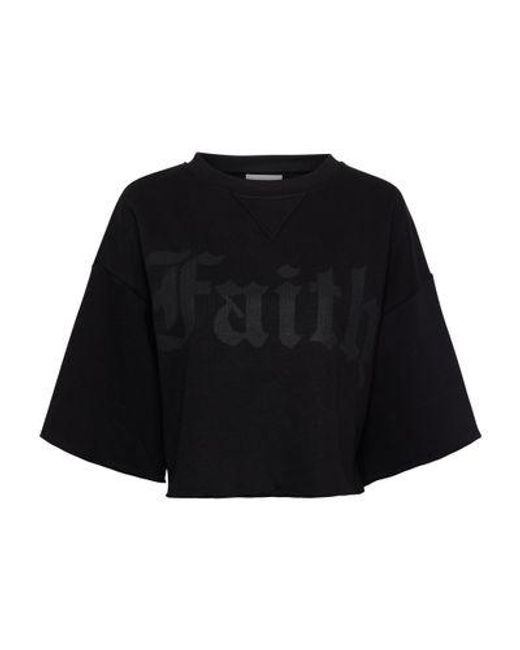 Faith Connexion Black Faith Cropped Sweatshirt