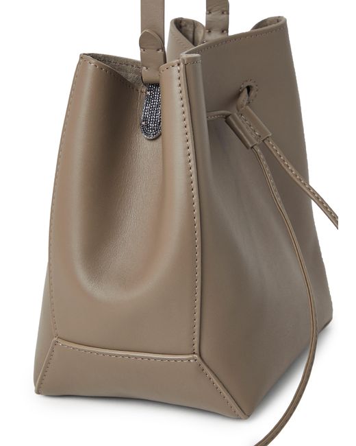 Brunello Cucinelli Brown Leather Bucket Bag