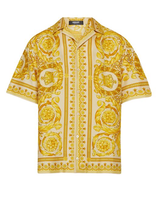 Versace Yellow Barocco Shirt for men
