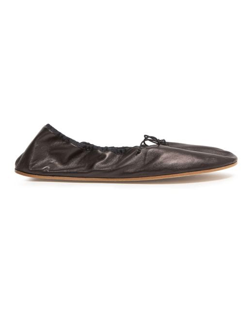 The Row Black Round Ballet Flat