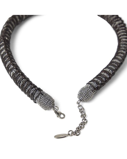 Brunello Cucinelli Metallic Choker-Halskette
