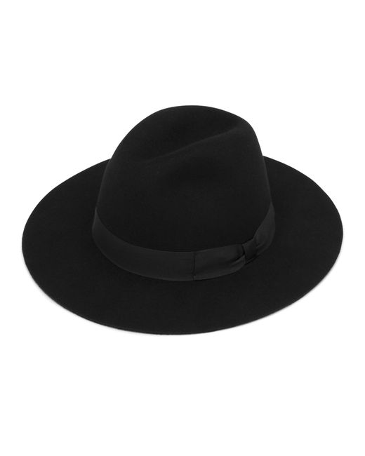 Dolce & Gabbana Black Wool Felt Fedora Hat