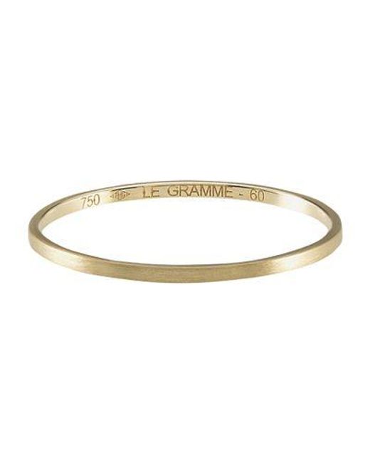 Le Gramme Metallic 1G Brushed D-Shape Ring for men