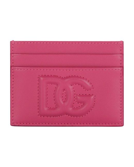 Dolce & Gabbana Pink Dg Logo Card Holder