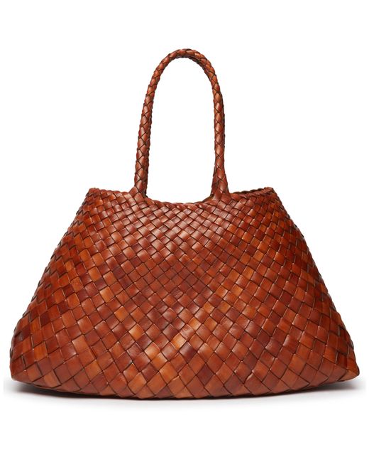 Dragon Diffusion Brown Santa Croce Large Shoulder Bag