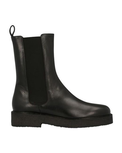 STAUD Leather Palamino Boots in Black | Lyst