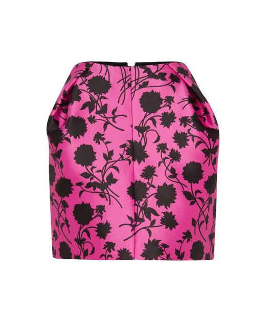 Versace Pink Floral Print Mini Skirt