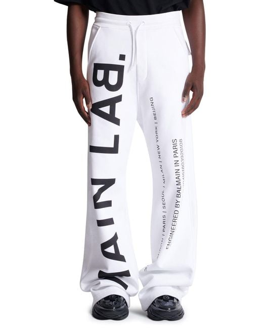 Jogging Main Lab Balmain pour homme en coloris Blanc | Lyst
