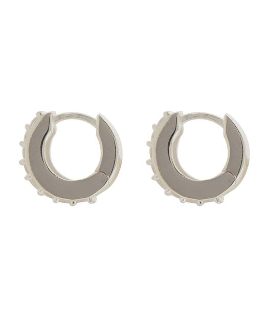 Hatton Labs Metallic Double Eternity Spike Hoop Earrings for men