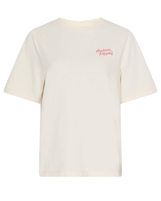 Maison Kitsuné White Short-sleeved T-shirt With Message