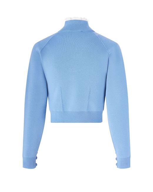 Chloé Blue Button-Neck Sweater