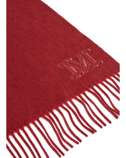 Max Mara Red Wsdalia Scarf