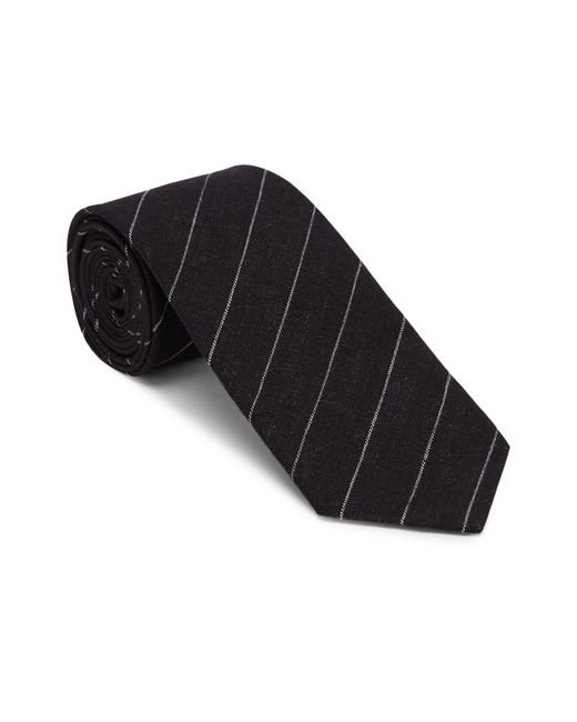 Cravate en lin Brunello Cucinelli pour homme en coloris Black