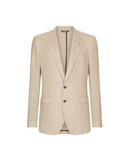 Dolce & Gabbana Natural Wool Taormina-Fit Jacket for men