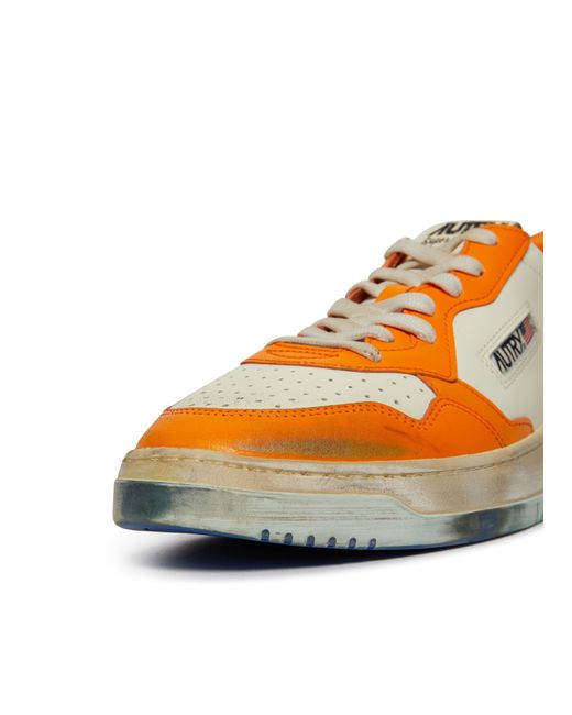 Autry Orange Super Vintage Low-top Sneakers for men