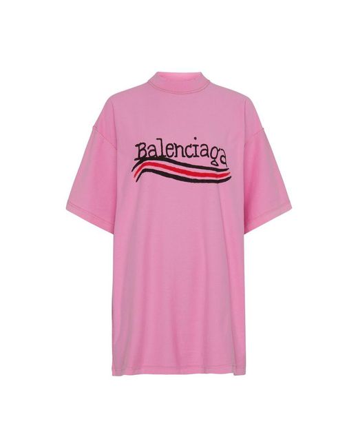 Balenciaga Pink T-shirt With Logo