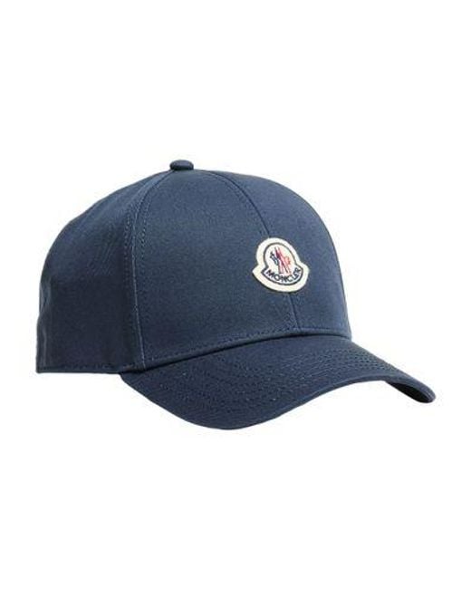 Moncler Blue Logo Baseball Cap for men