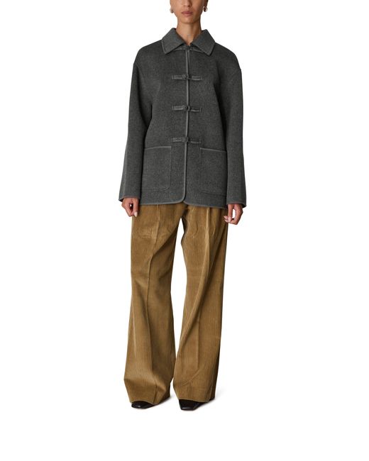 Rohe Gray Double-Faced Wool Jacket With Pankou Fastening