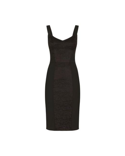 Dolce & Gabbana Black Corset Bustier Dress