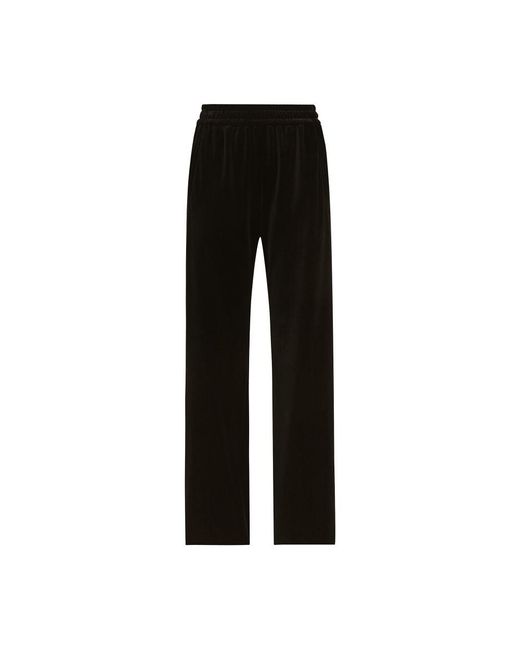 Dolce & Gabbana Black Velvet Jogging Pants