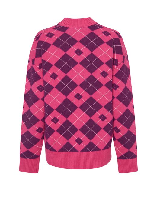 Acne Pink Pullover mit V-Ausschnitt