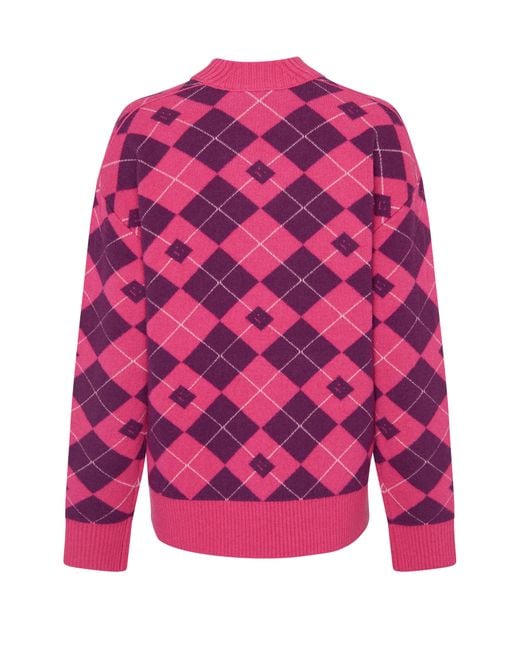 Acne Pink Pullover mit V-Ausschnitt