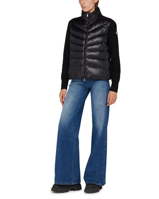 Moncler Black Bi-Material Jacket
