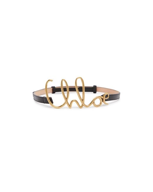 Chloé Metallic Iconic Chloé Small Belt