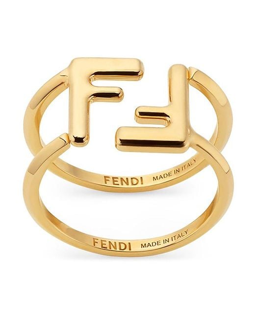 Fendi Metallic Ff Rings
