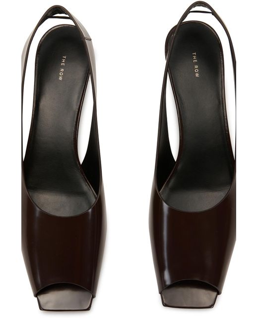 The Row Sharp Slingback Pumps in Brown | Lyst