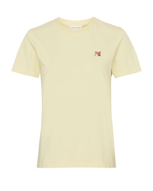 Maison Kitsuné Yellow Fox Head Patch Regular Tee-Shirt