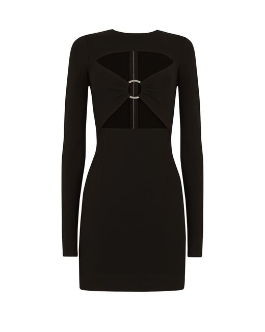 Dolce & Gabbana Black Kurzes Jerseykleid