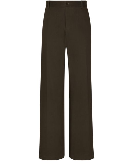 Dolce & Gabbana Brown Tailored Cotton Pants for men