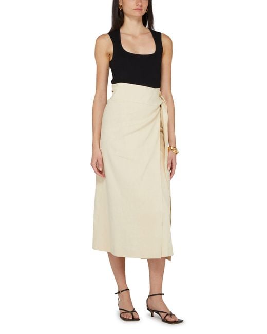 Rohe Natural Wrap Midi Skirt