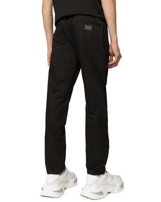 Dolce & Gabbana Black Stretch Cotton Jogging Pants With Tag for men
